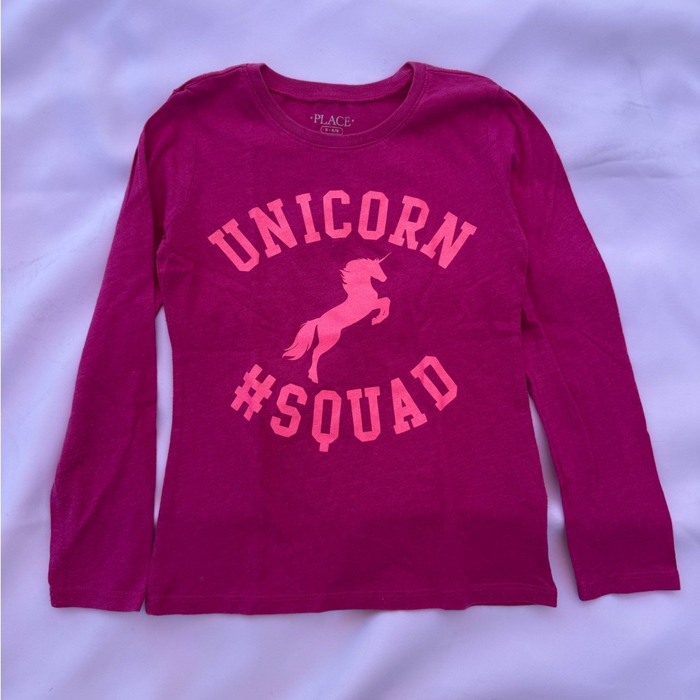 Place Magenta Unicorn Squad Long Sleeve Tee